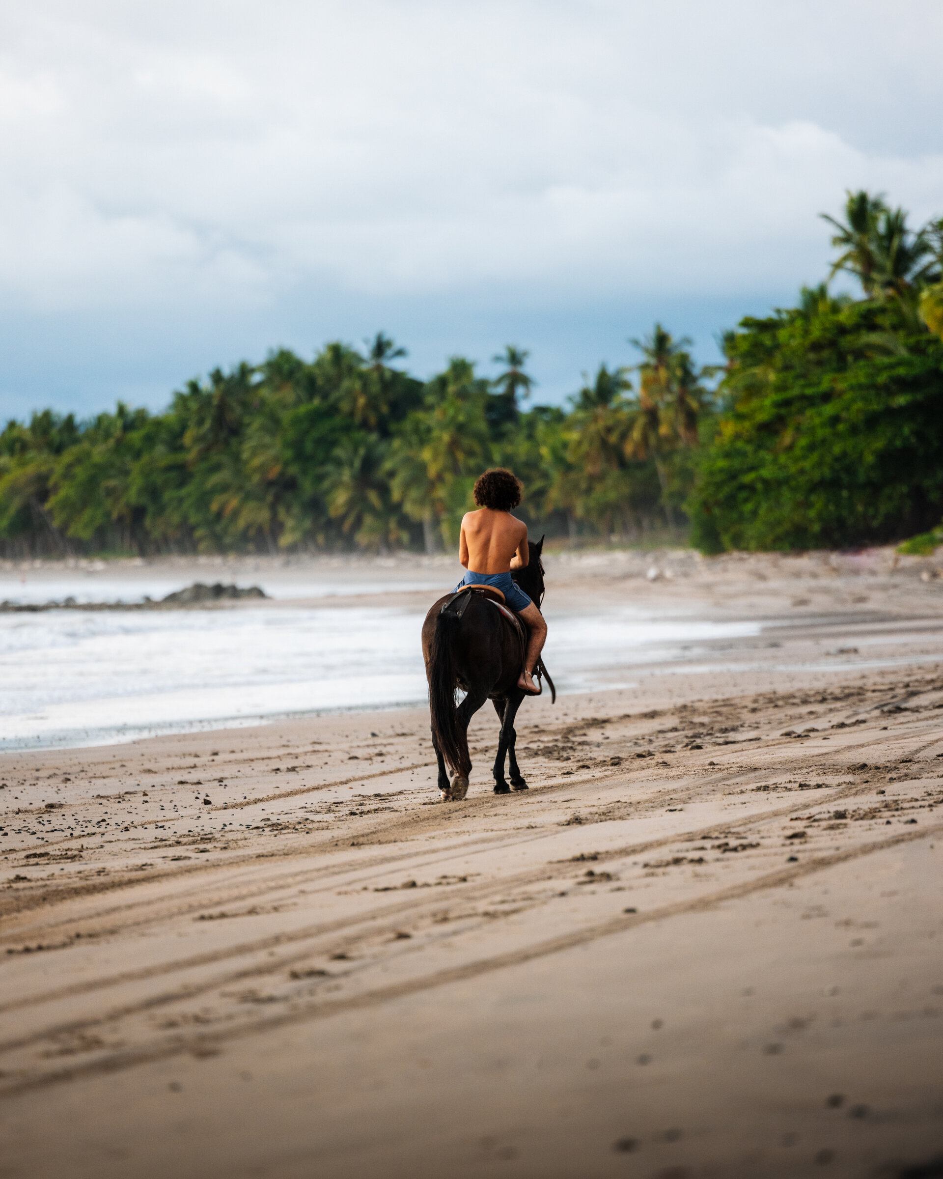 Surfing at Santa Teresa.